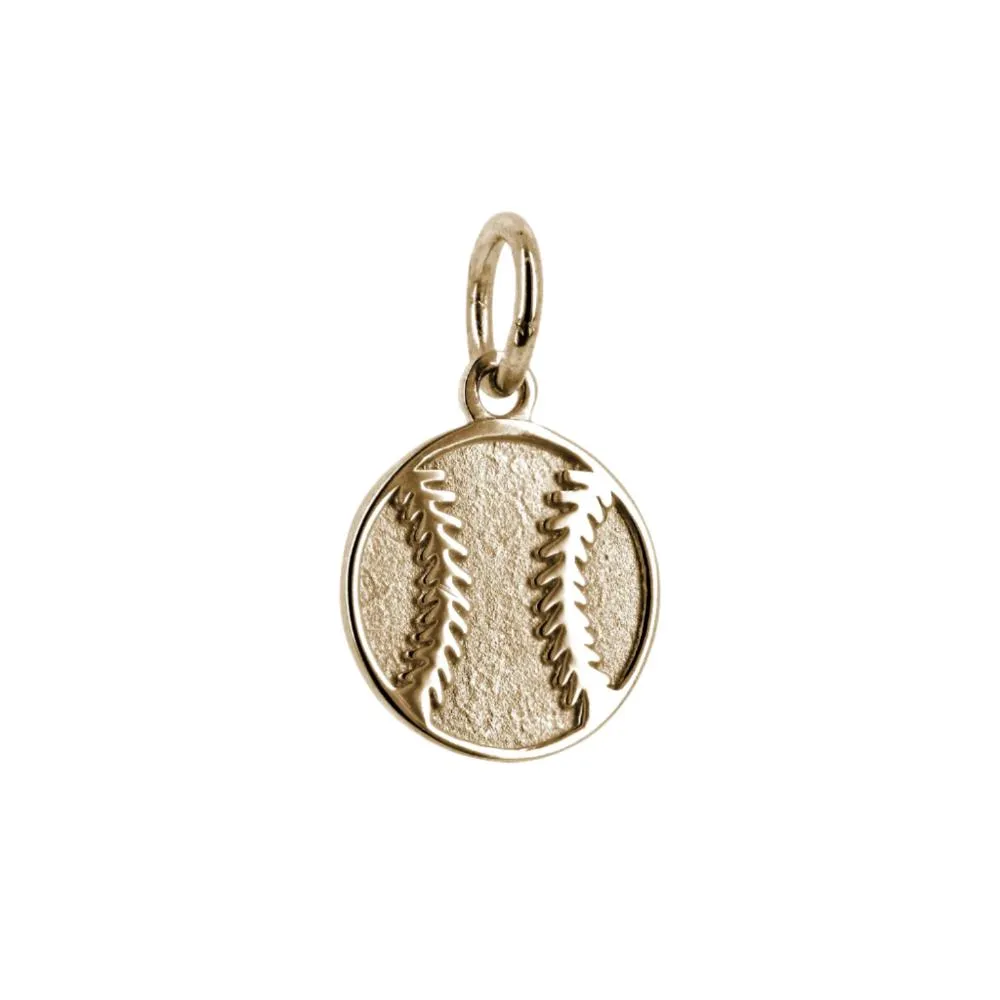 Baseball Bracelet Charm | 14k Gold