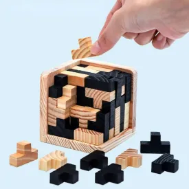 Brain Teaser - 3D Wooden Cube Puzzle