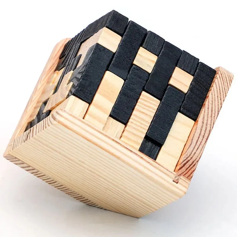 Brain Teaser - 3D Wooden Cube Puzzle