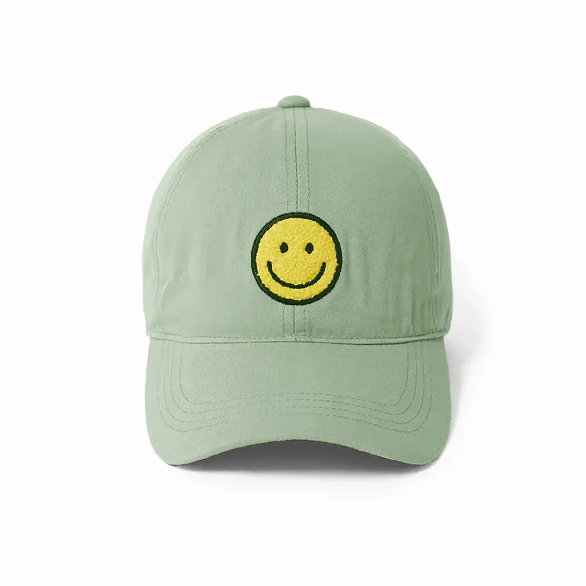 Chenille Patch Smiley Face Cap