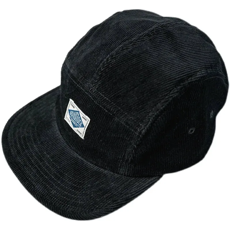 Corduroy 5 Panel Flat Peak Cap - Casual Baseball Hat