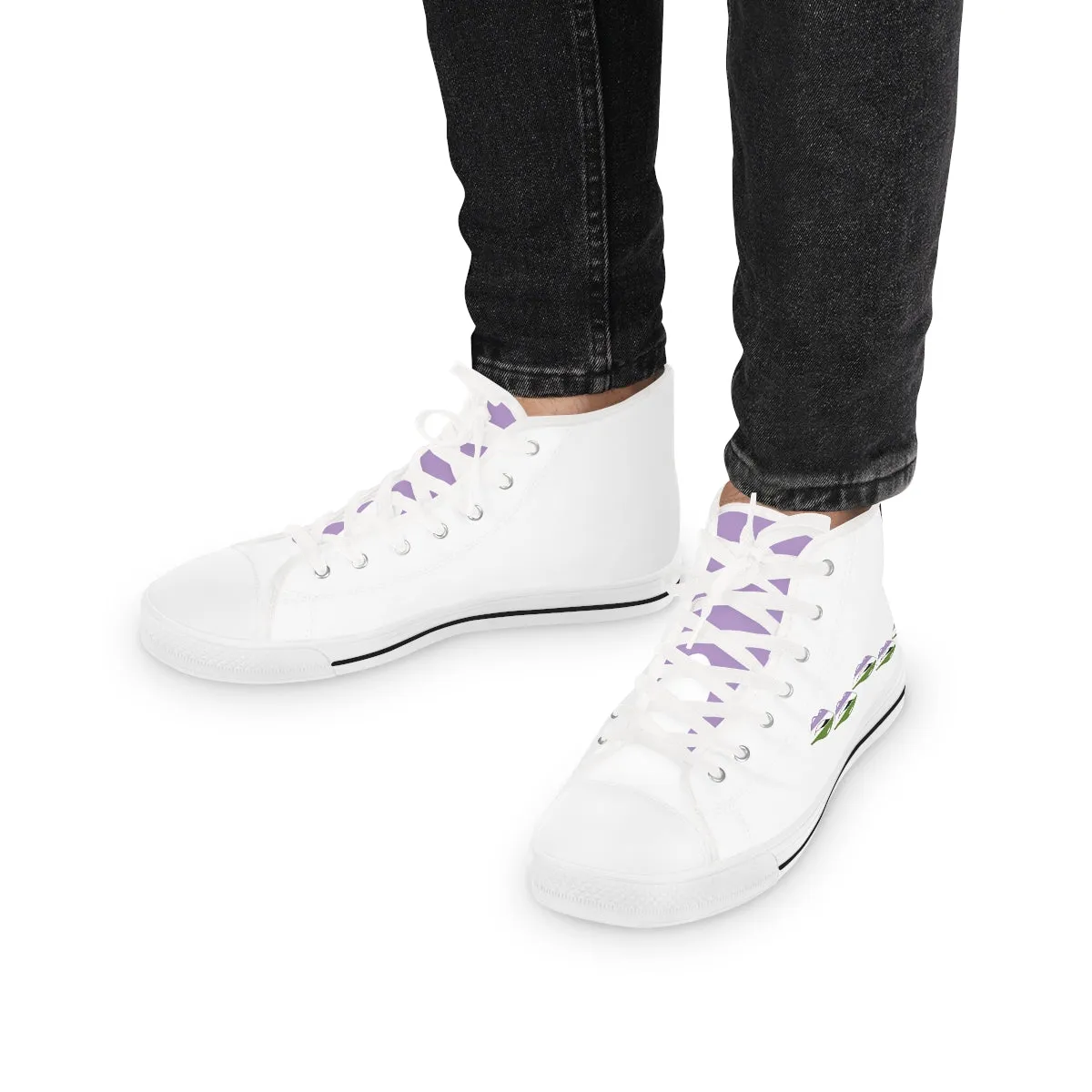 Gender Queer Flag Kisses LGBTQ High Top Sneakers Unisex Size