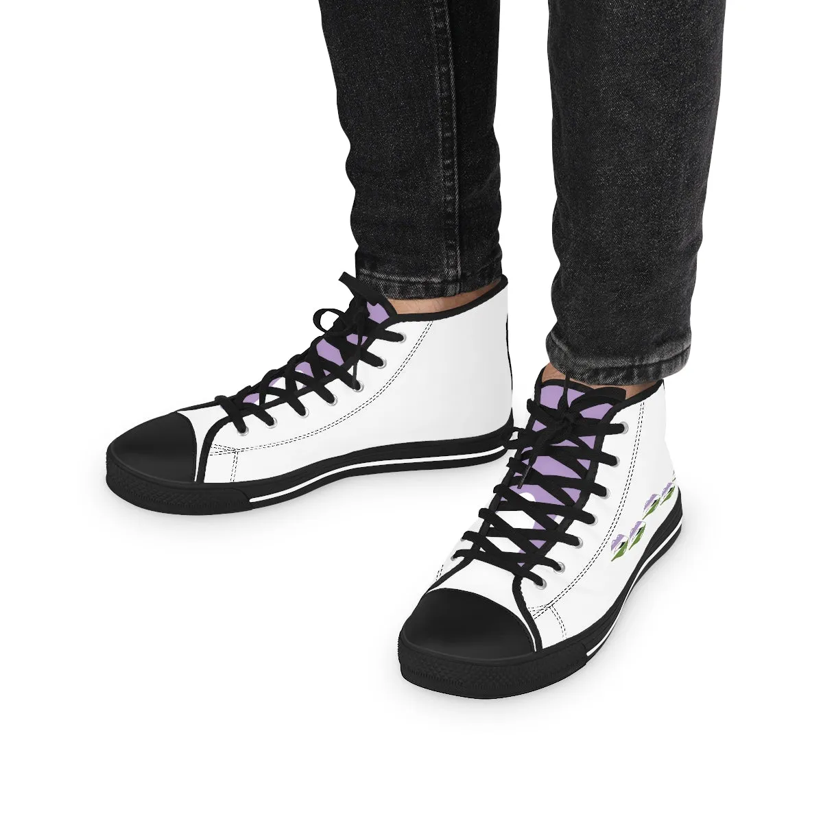 Gender Queer Flag Kisses LGBTQ High Top Sneakers Unisex Size