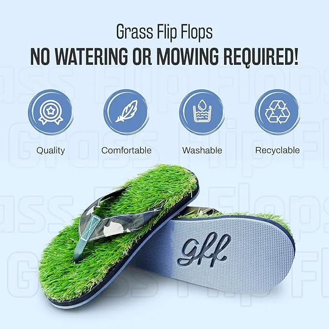 GRASS FLIP FLOPS! No watering required