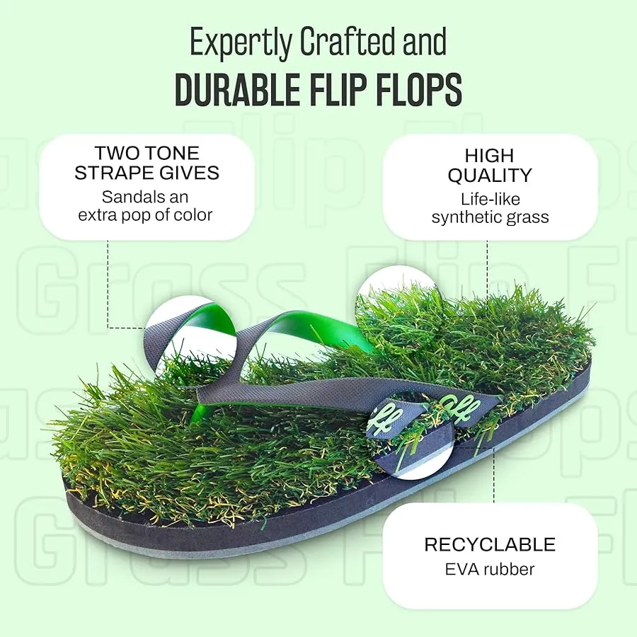 GRASS FLIP FLOPS! No watering required