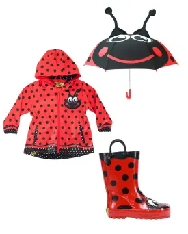 Kids Lucy Ladybug Rain Gear Set