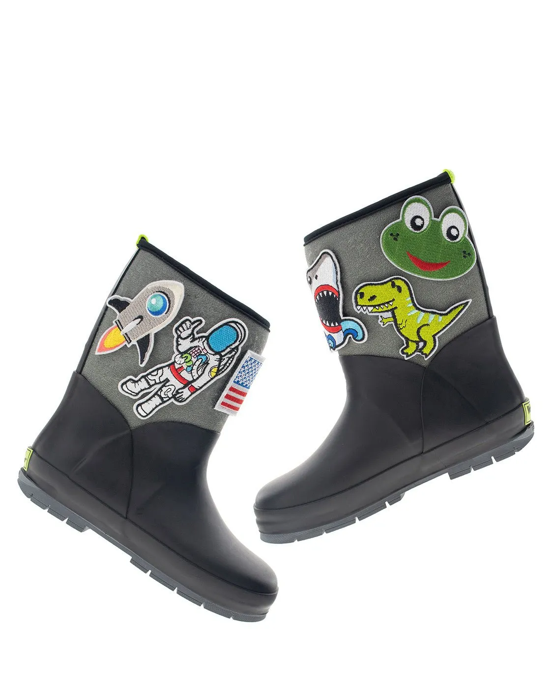 Kids Puddle Patch Rain Boot - Black