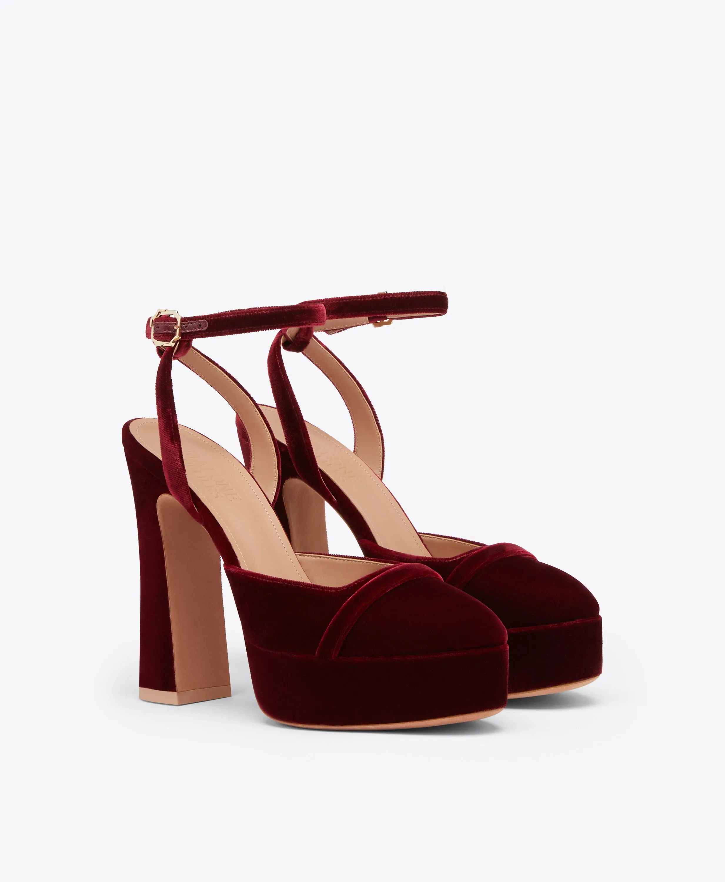 Mora 125 Red Velvet Platforms