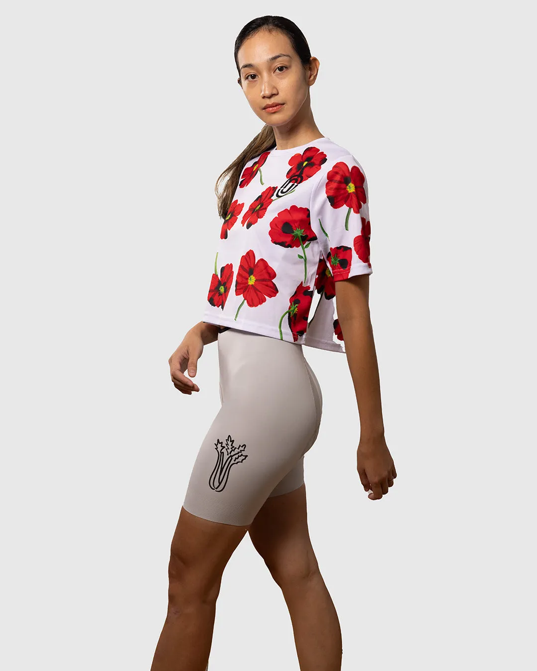 Red Poppies Women's Crop Top