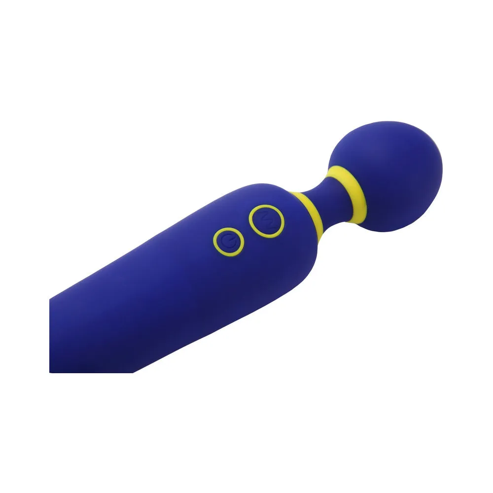 ROMP Flip Rechargeable Silicone Wand Massager Blue