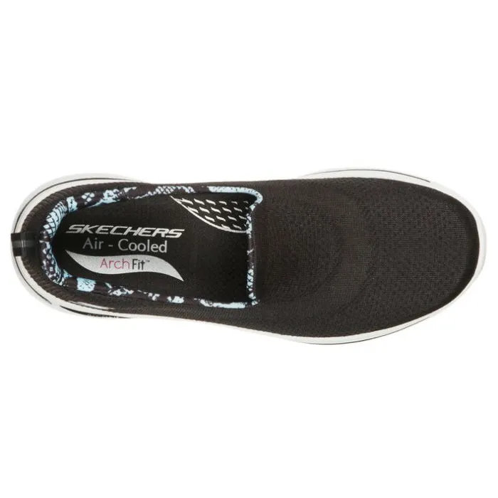 Skechers Arch Fit Slip Ons Wild Vision Black Blue