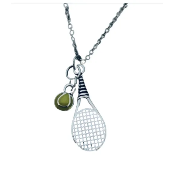 Tennis Racket Charm Necklace