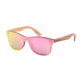 Trendy Girls Retro Wood Sunglasses